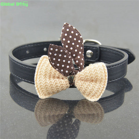 New Arrival Fashion Pu Leather Small Dog Collar