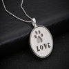 Hollow Love Letter Luminous Pendant Necklace Personality Dog Feet Chain A