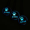 Hollow Love Letter Luminous Pendant Necklace Personality Dog Feet Chain A