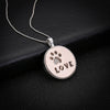 Hollow Love Letter Luminous Pendant Necklace Personality Dog Feet Chain A