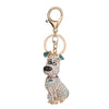 Dog Rhinestone Tassel Keychain Bag Handbag Key Ring Car Key Pendant