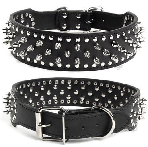 Spiked large dog collar For Medium Large Breeds