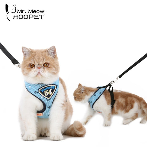 Dog Cat Harness Vest Leash Suit Navy Blue Pet Harness  Collar