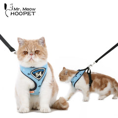 Dog Cat Harness Vest Leash Suit Navy Blue Pet Harness  Collar