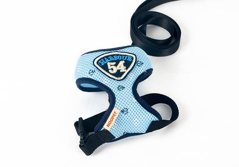 Dog Cat Harness Vest Leash Suit Navy Blue Pet Harness  Collar
