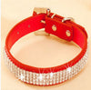 Bling Rhinestone PU Leather Crystal Diamond Puppy Collar