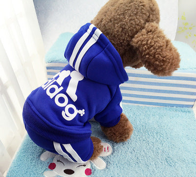Winter Warm Pet Dog Clothes Four-legs Hoodile