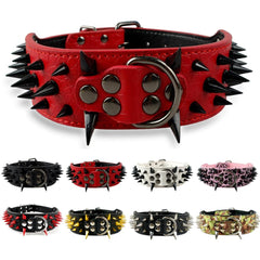 Sharp Spiked Studded Leather Dog Collars