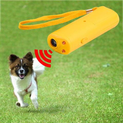 LED Ultrasonic 3 in 1 Anti Bark Dog Training Repeller Control Trainer device